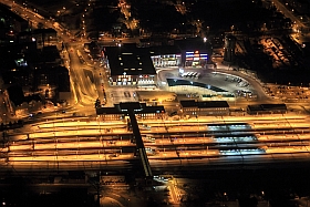 Tczew z lotu ptaka nocš